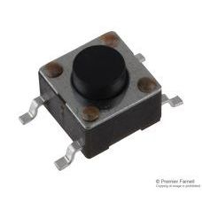 2320087 - Tactile Switch, PT645 Series, Top Actuated, Surface Mount, Round Button, 160 gf, 50mA at 12VDC