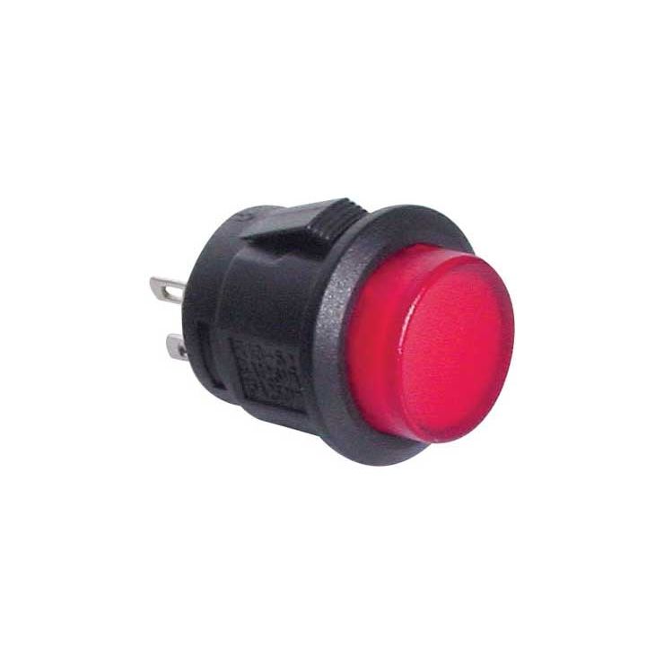 S1087 SPST Alternate LED Red Solder Tail Pushbutton Switch