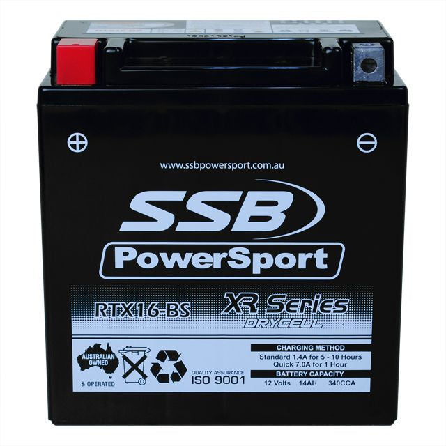 RTX16-BS - High Performance AGM Motorcycle Battery